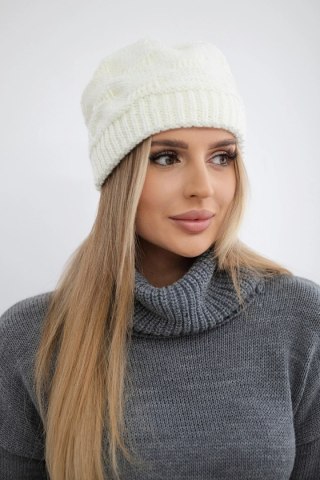 Czapka damska Nastia K373 ecru uniwersalny