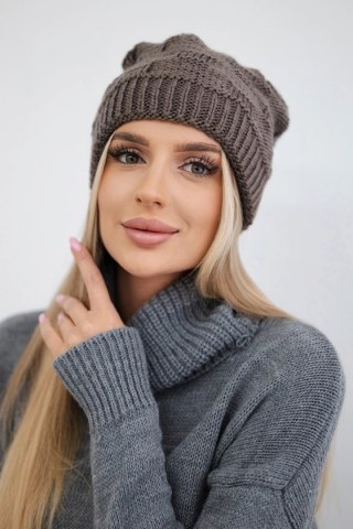 Czapka damska Nastia K373 mocca uniwersalny