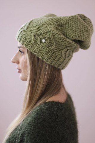 Czapka damska Ramona K383 khaki uniwersalny