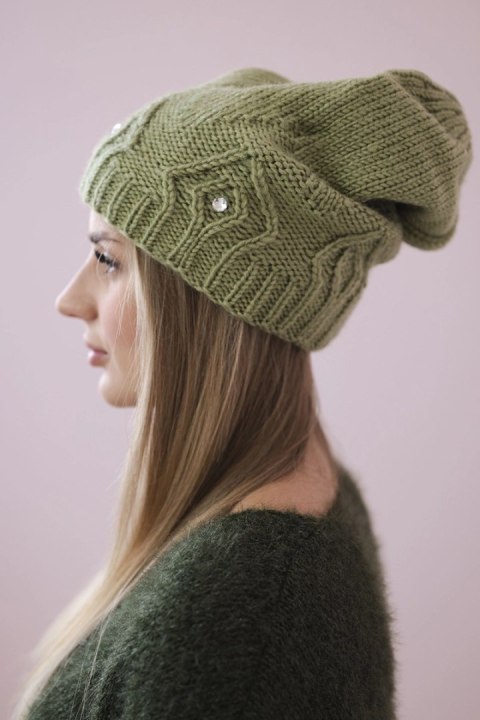 Czapka damska Ramona K383 khaki uniwersalny