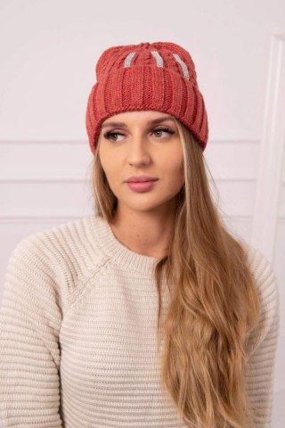 Czapka damska Selena K384 ruda uniwersalny