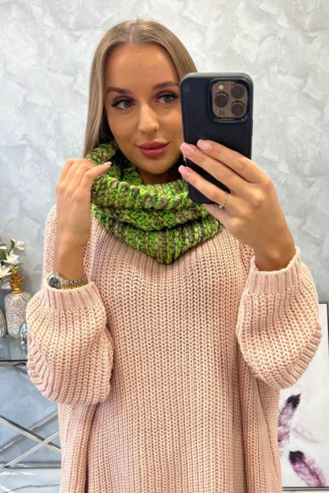 KN16 Komin damski zielony neon uniwersalny