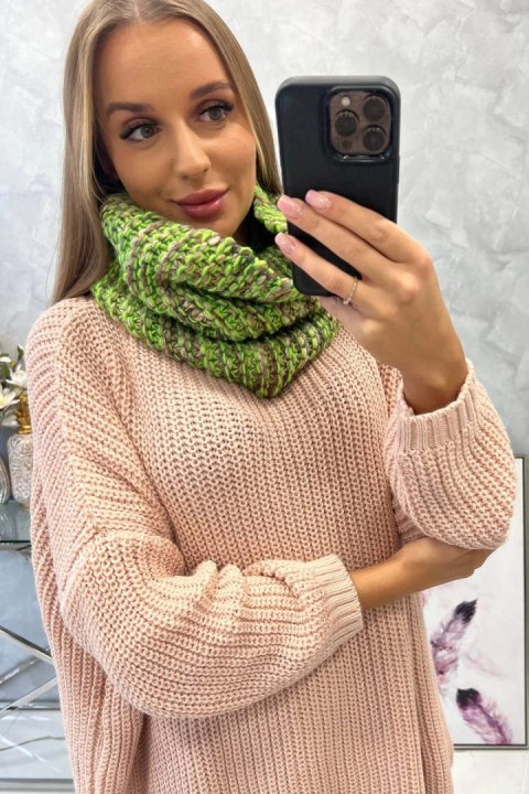 KN16 Komin damski zielony neon uniwersalny