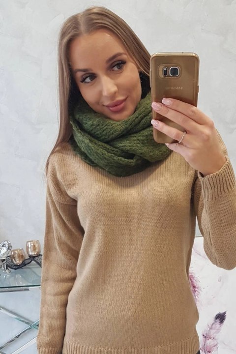 KN17 Komin damski khaki uniwersalny