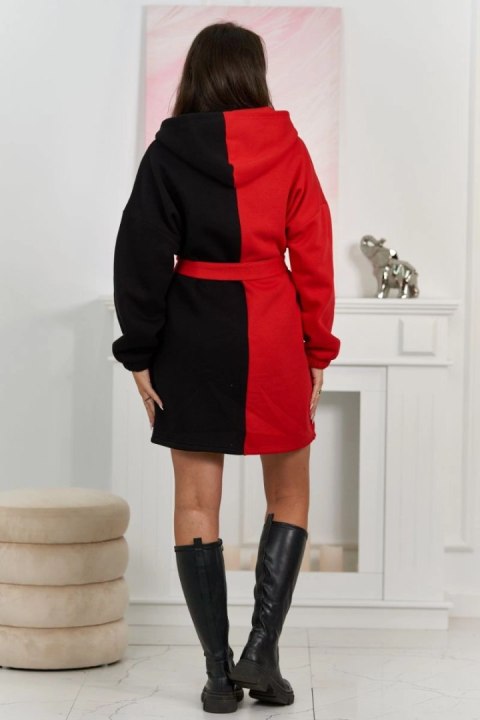 Bluza ocieplana dwukolorowa czarny + czerwony uniwersalny