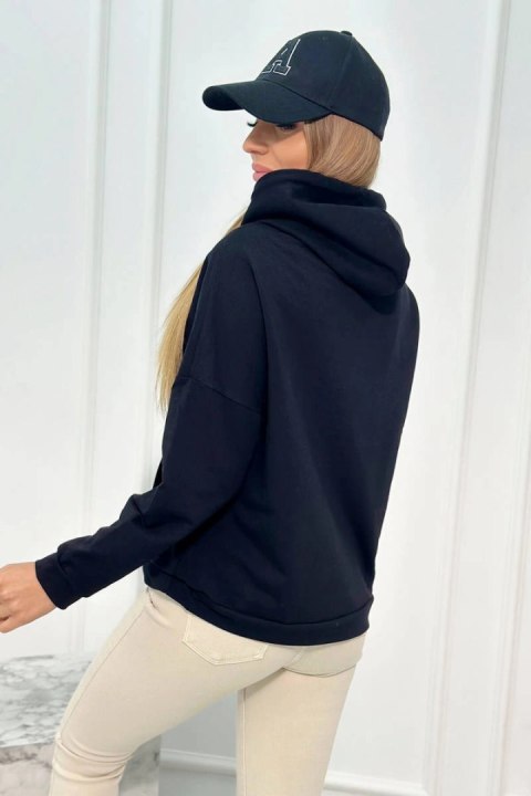 Bluza z napisem Voyage czarna uniwersalny