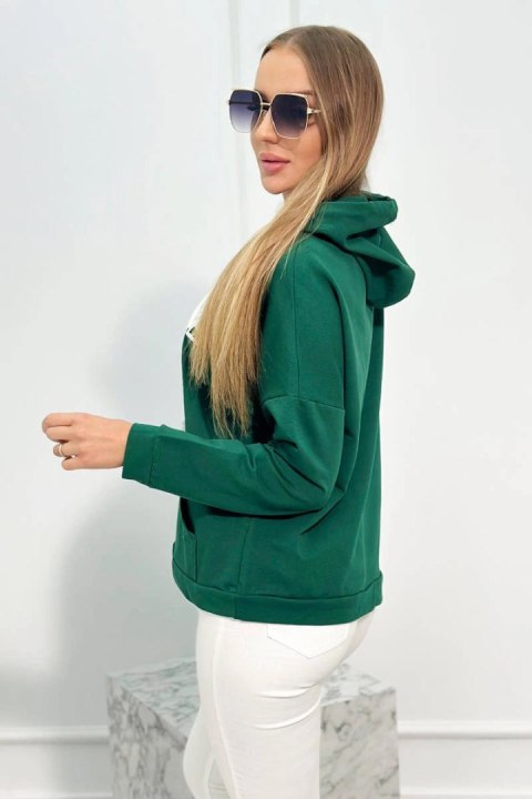 Bluza z napisem Voyage zielona uniwersalny