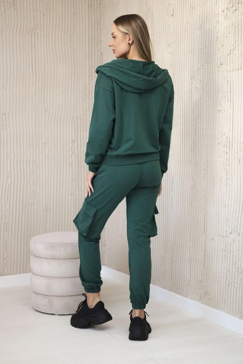 Komplet 3 w 1 bluza + top + spodnie zielony uniwersalny