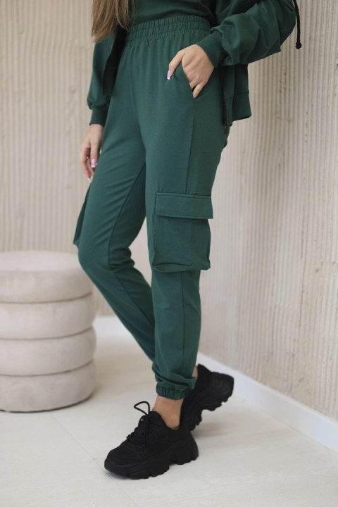 Komplet 3 w 1 bluza + top + spodnie zielony uniwersalny