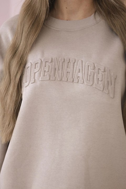 Komplet ocieplany Copenhagen ciemny beżowy uniwersalny