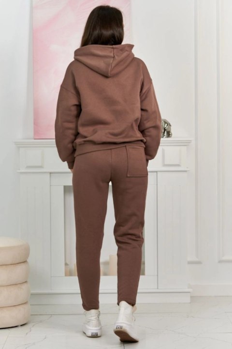 Komplet ocieplany bluza + spodnie mocca uniwersalny