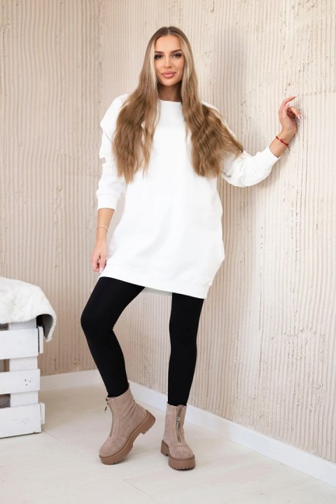 Bluza ocieplana z napisem California ecru uniwersalny