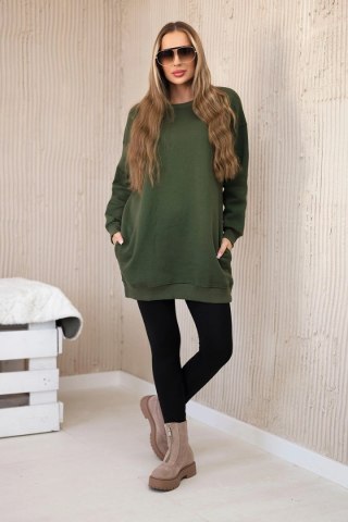 Bluza ocieplana z napisem California khaki uniwersalny