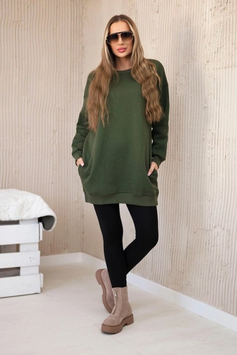 Bluza ocieplana z napisem California khaki uniwersalny