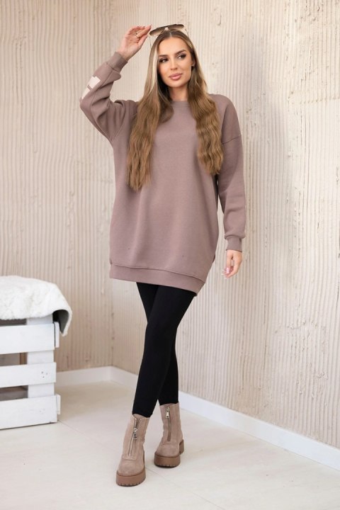 Bluza ocieplana z napisem California mocca uniwersalny