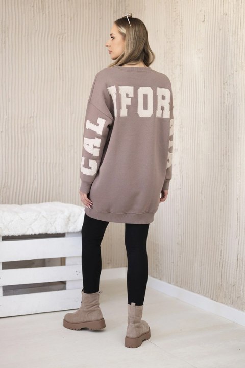 Bluza ocieplana z napisem California mocca uniwersalny