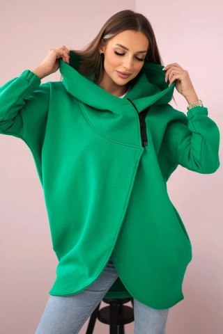 Bluza z krótkim suwakiem jasno zielona uniwersalny