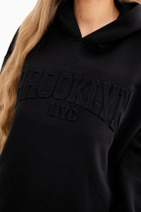 Komplet bawełniany ocieplany bluza + spodnie Brooklyn czarny uniwersalny