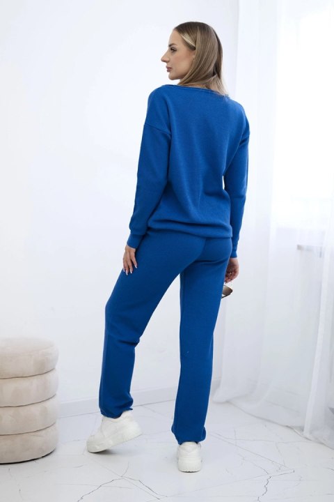 Komplet sweterkowy Bluza + Spodnie chabrowy uniwersalny