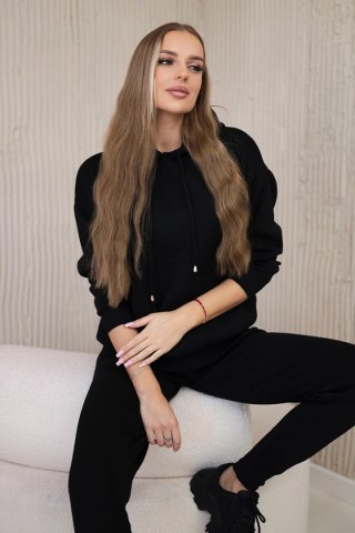 Komplet sweterkowy Bluza + Spodnie czarny uniwersalny