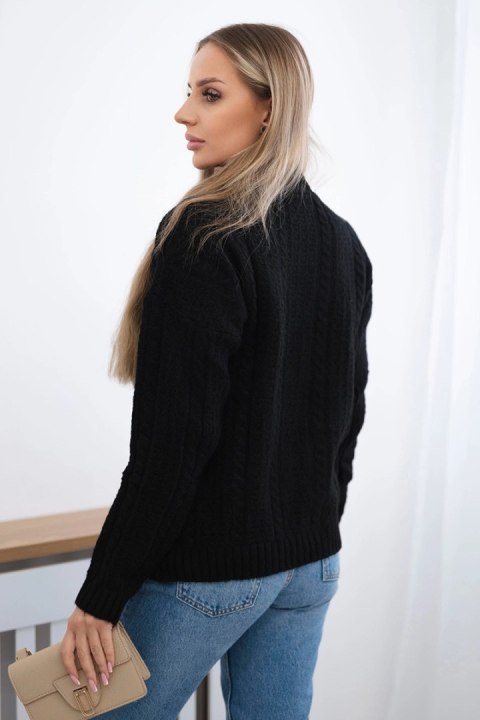 Sweter z półgolfem czarny uniwersalny
