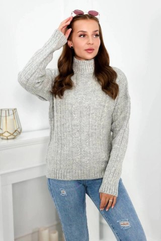 Sweter z półgolfem szary uniwersalny