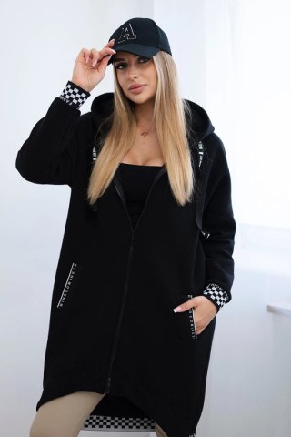 Bluza na suwak z kapturem czarna uniwersalny