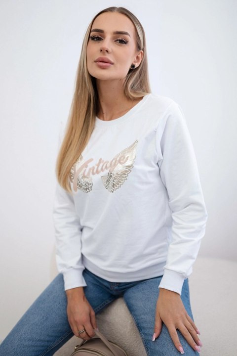 Bluza z nadrukiem biała uniwersalny