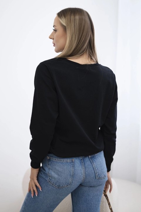 Bluza z nadrukiem czarna uniwersalny
