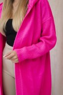 Sweter Kardigan z kapturem różowy neon uniwersalny