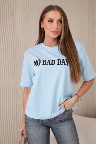 Bluzka bawełniana No Bad Days niebieskie uniwersalny
