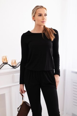 Kombinezon z wiskozy taliowany czarny 2XL