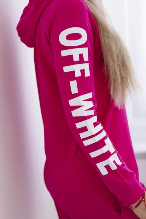 Sukienka Off White fuksja uniwersalny