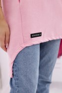 Bluza ocieplana z dłuższym tyłem jasno różowa uniwersalny