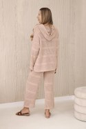 Komplet ażurowy Rayon camelowy S