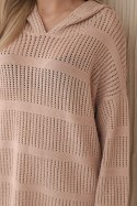 Komplet ażurowy Rayon camelowy S