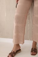 Komplet ażurowy Rayon camelowy S