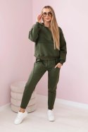 Komplet ocieplany bluza + spodnie khaki uniwersalny