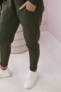 Komplet ocieplany bluza + spodnie khaki uniwersalny
