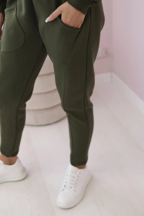 Komplet ocieplany bluza + spodnie khaki uniwersalny Komplet ocieplany bluza + spodnie khaki uniwersalny