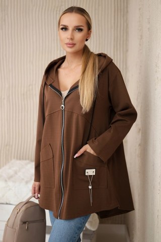 Bluza z kapturem Punto Milano Winter brązowa uniwersalny