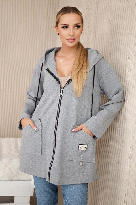 Bluza z kapturem Punto Milano Winter szara uniwersalny Bluza z kapturem Punto Milano Winter szara uniwersalny