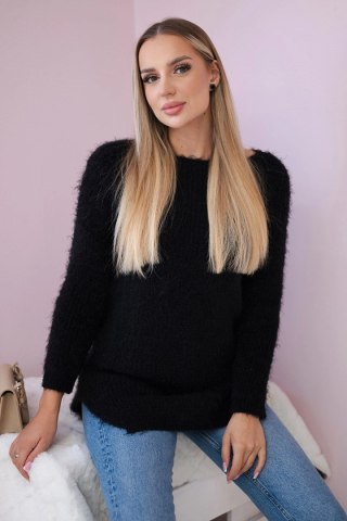 Sweter z włosem czarny uniwersalny