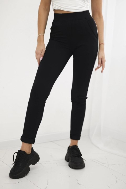 Spodnie z dwoma lampasami czarne 2XL Spodnie z dwoma lampasami czarne 2XL