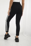 Spodnie z dwoma lampasami czarne 3XL