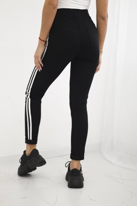 Spodnie z dwoma lampasami czarne 3XL Spodnie z dwoma lampasami czarne 3XL