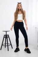 Spodnie z dwoma lampasami granatowe 2XL