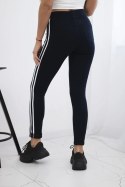Spodnie z dwoma lampasami granatowe 2XL