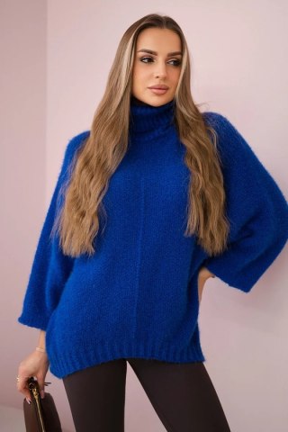 Sweter z golfem chabrowy uniwersalny