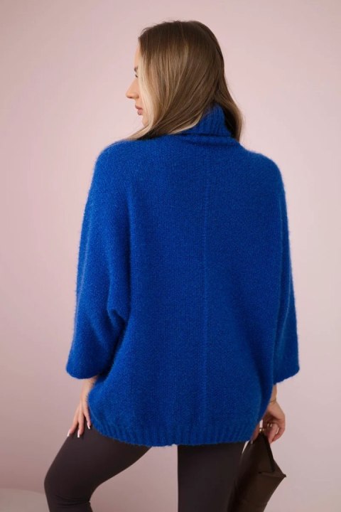Sweter z golfem chabrowy uniwersalny